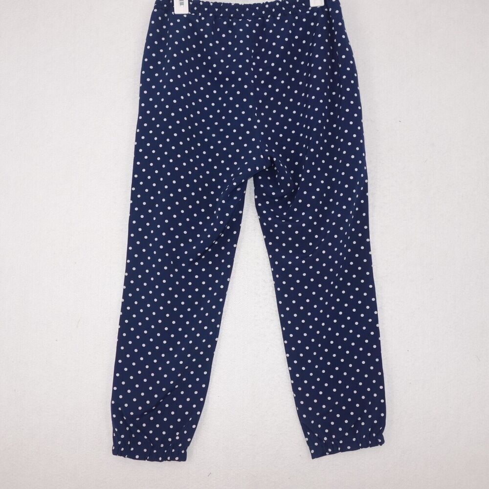 Ralph Lauren Satin Acetate Blue Polka Dot Pants Loungewear Women's 8 Petite - Picture 4 of 5